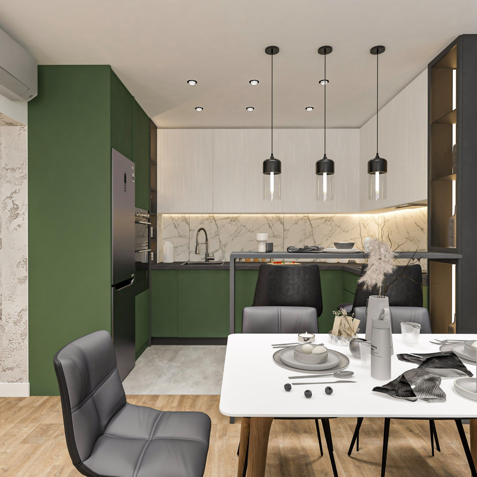 Дизайн-проект квартиры. 2022. Площадь 77,8 м.кв.