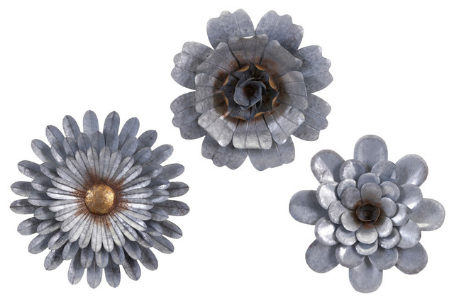 Hillary 3 Piece Wall Flower Decor Wall Accents By Buildcom
