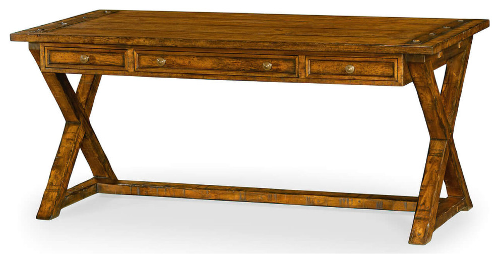 Rustic Country Walnut Desk Rustic Desks And Hutches by English