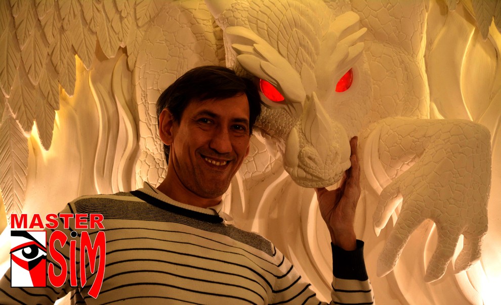 Барельеф камина "Огненный дракон"