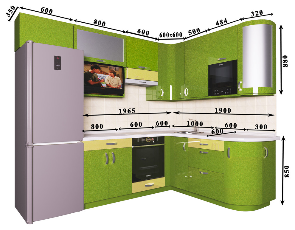 Дизайн проекты кухонных гарнитуров