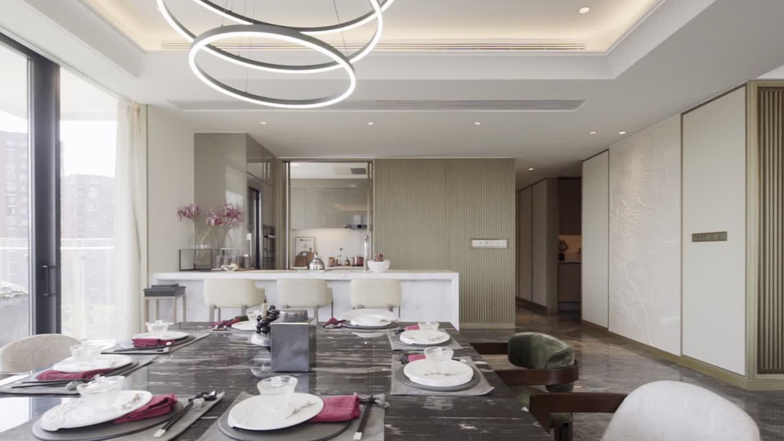 Sleek Modern Dining Room with Elegant Accents