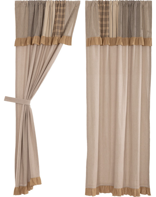Vhc Farmhouse Country Curtains Sawyer Mill Patchwork Panel With
