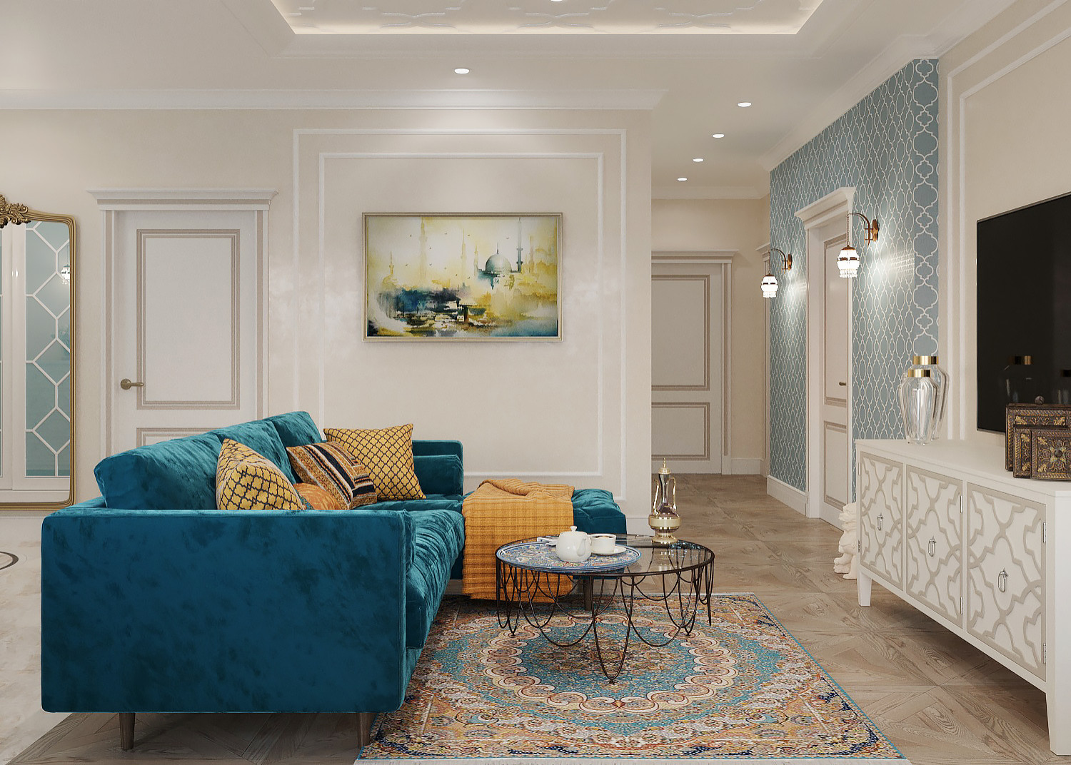 Гостиная с кухней-столовой. г. Челябинск.