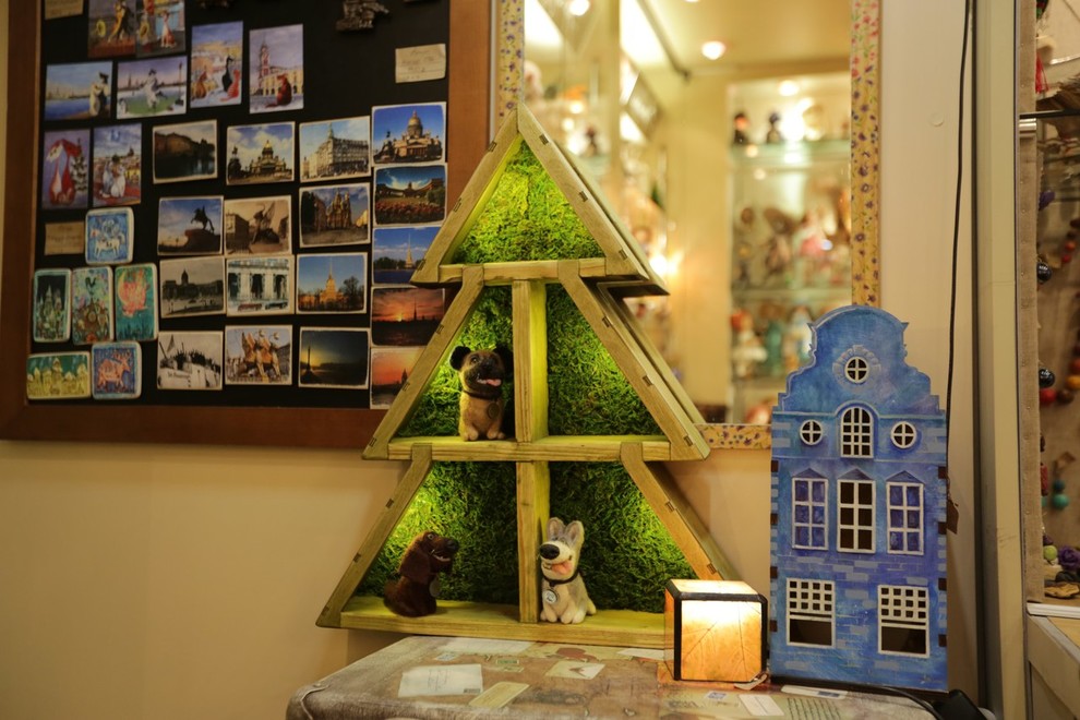 Полка с подсветкой Елка