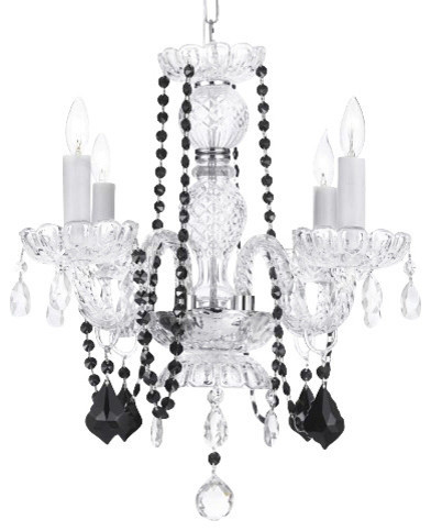 Crystal Chandelier With Black Crystal