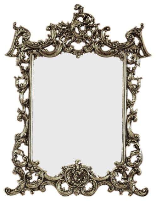 Rosia Silver Ornate Glam Venetian Full Length Mirror Victorian Wall Mirrors By Infinity Furniture Houzz Rosia Silver Ornate Glam Venetian Full, Victorian Antique Full Length Mirror