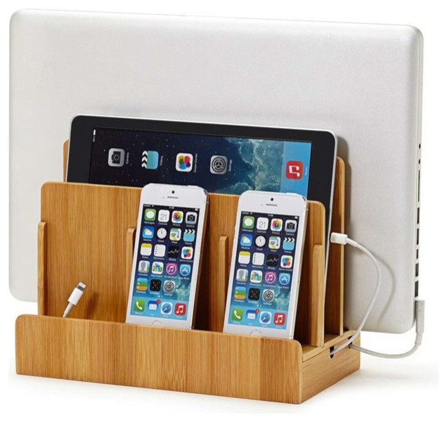 Bamboo MultiDevice Charging Station & Dock Modern Charging