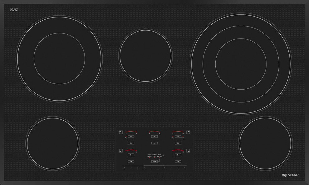 JENN-AIR 36" Electric Radiant Cooktop, Stainless Steel | JEC4536YS