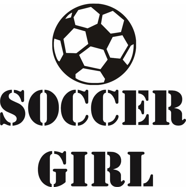 Decal Soccer Girl Ball Player Sports Kids Boy Bedroom 20x20