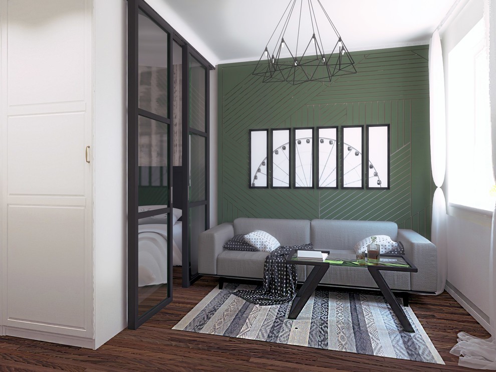 Двушка в однушке. Компактный и современный интерьер для семейной пары.