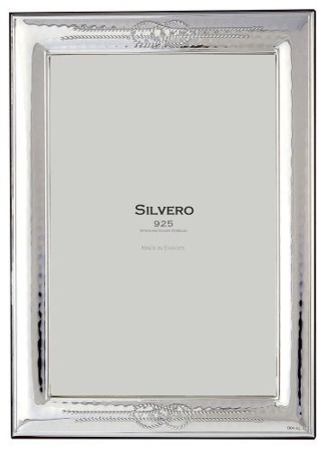 SILVERO 413W79 .925 Sterling Silver Overlay Cord 8x10 Frame