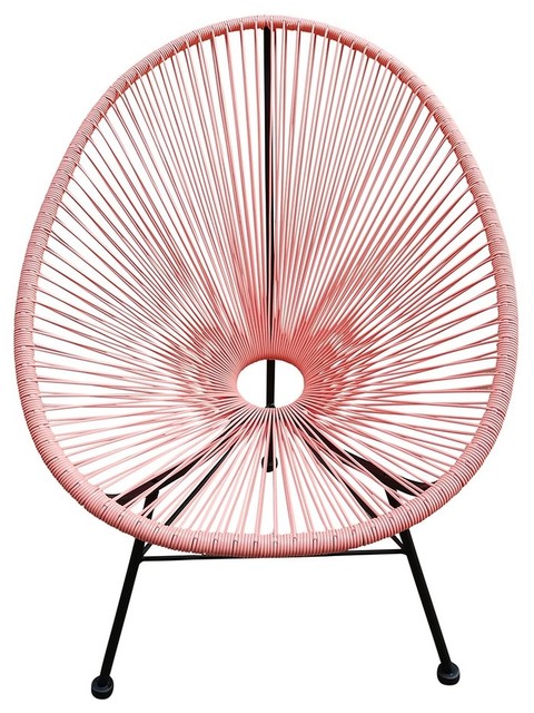 Acapulco Indoor Outdoor Lounge Chair Light Pink Contemporary