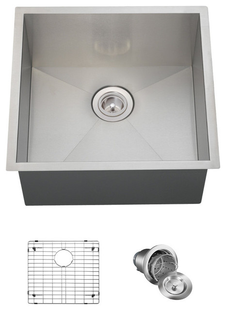 2321s Single Bowl 90 Degree Stainless Steel Utility Sink - Polaris 20 X 19 Square Stainless Steel Undermount Sink 2321s Single Bowl 90 Degree Stainless Steel Utility Sink - Polaris 20 X 19 Square Stainless Steel Undermount Sink