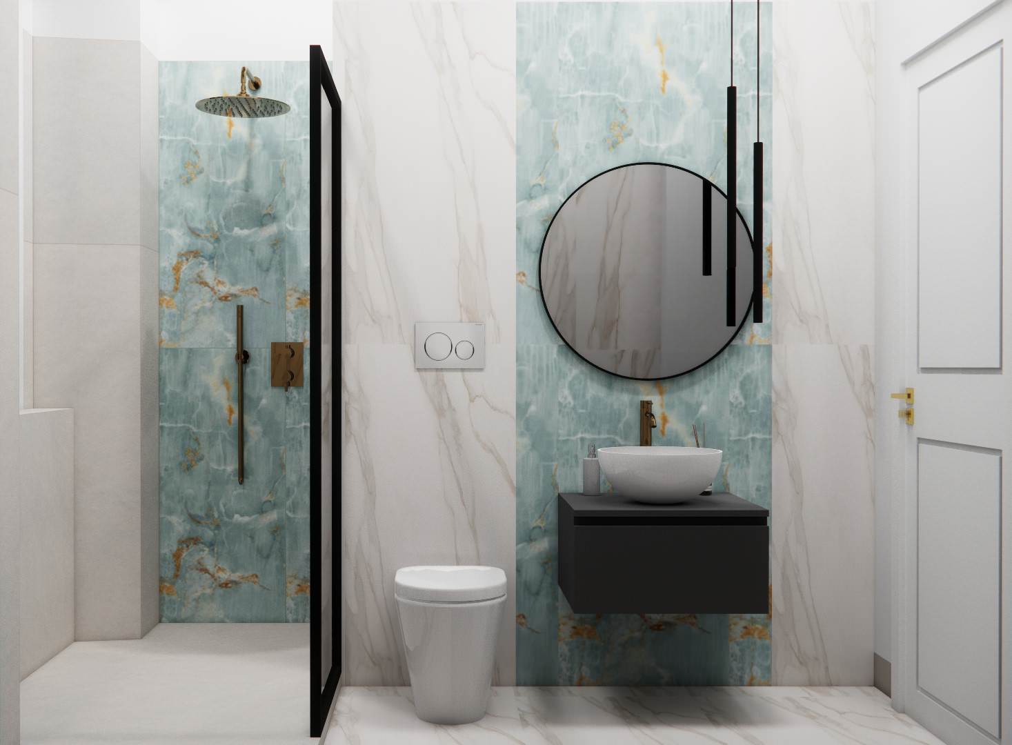 CORSO PLEBISCITI | in corso - render bagno