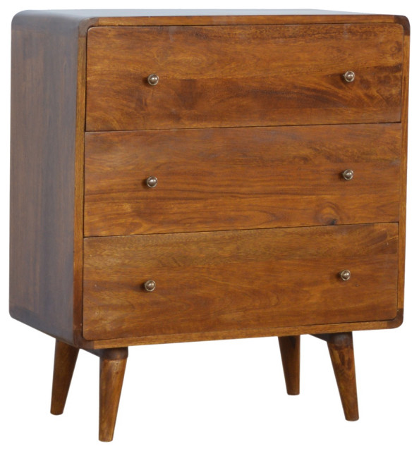 Curved Chestnut Chest SKU IN352 Modern Bedroom London by