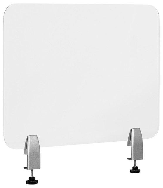 Clear Acrylic Desk Partition, 23"W x 0.25"D x 18"H Modern Kitchen