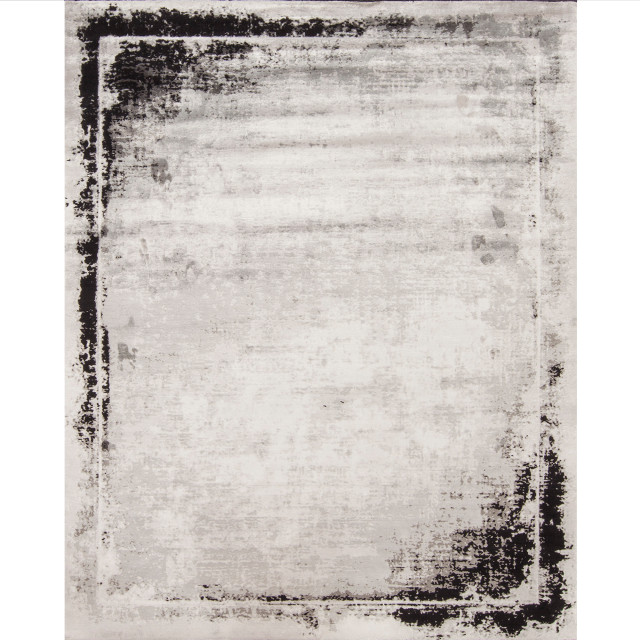 Timeless Collection White Heat Area Rug, 8"x10" Contemporary Area Rugs by SAMAD Houzz