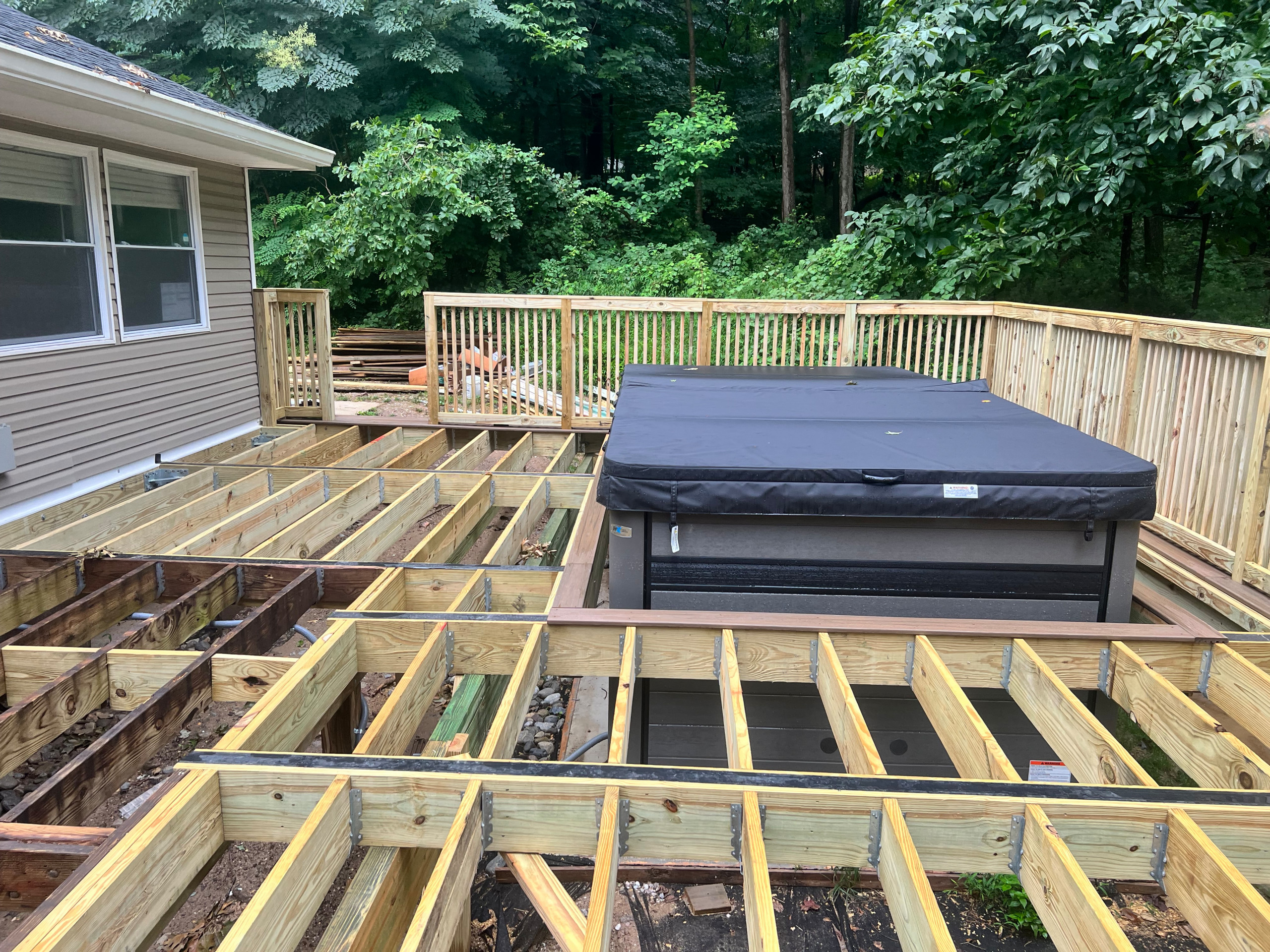Residential deck construction