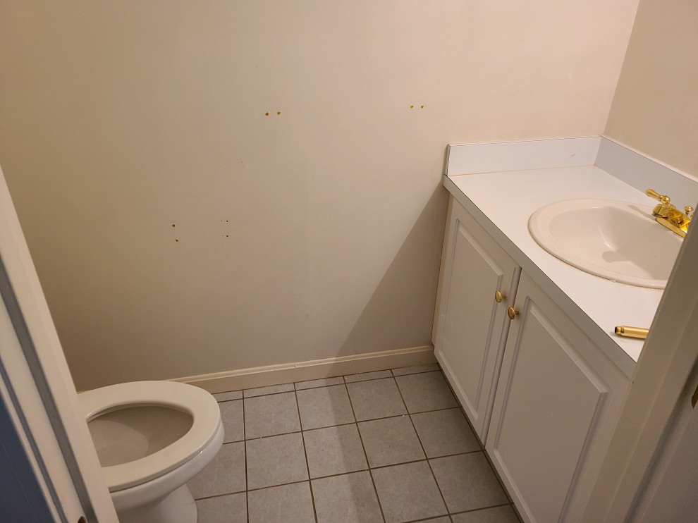 Powder room before