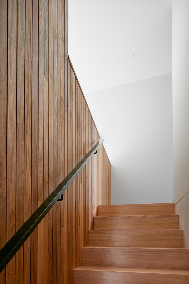 Inspiration for a large contemporary staircase in Melbourne.