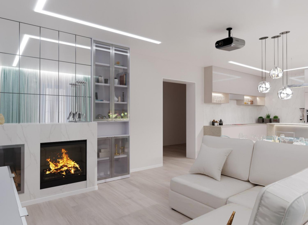 Дом 140кв.м. для взрослой пары в современном стиле с элеменами хай-тек