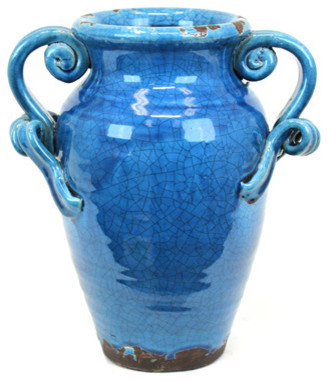 Stylish And Clic Inspired Valuable Ceramic Tuscan Vase Home Decor Traditional And Modern Valuable Ceramic Tuscan Vase In Turquoise Home Decor