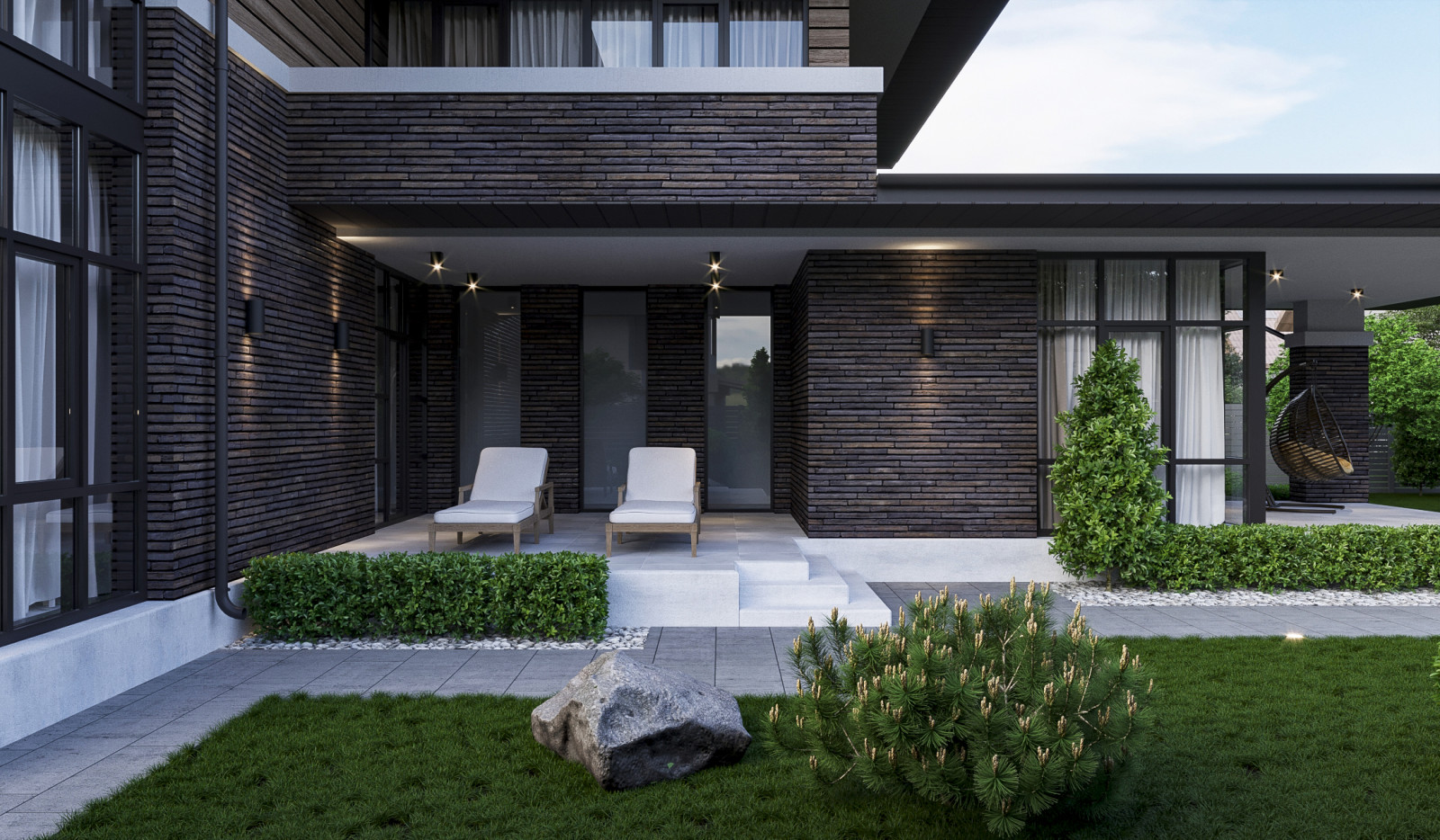 Проект дома в стиле прерий (Райта)