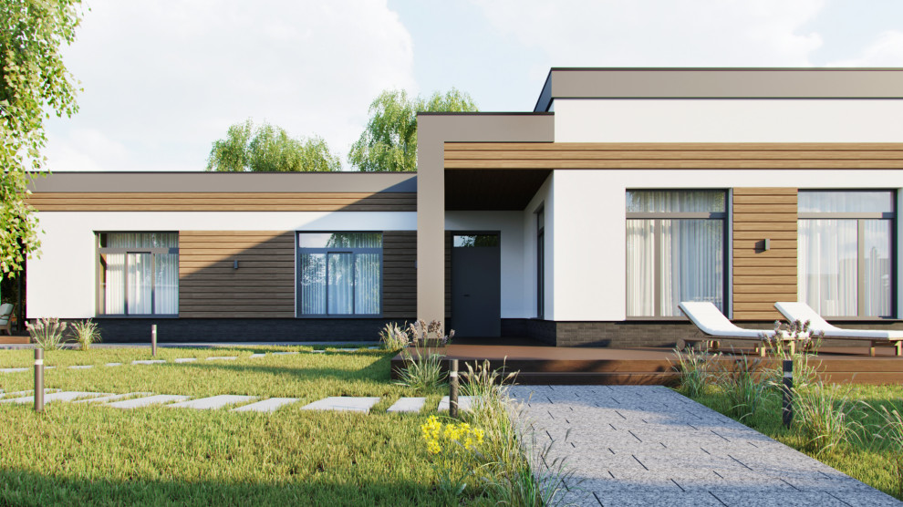 Одноэтажный загородный дом