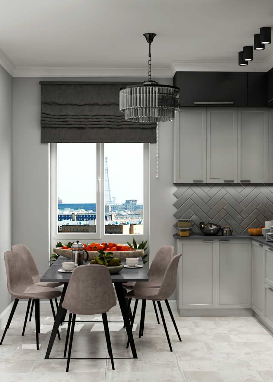 Квартира в серых тонах