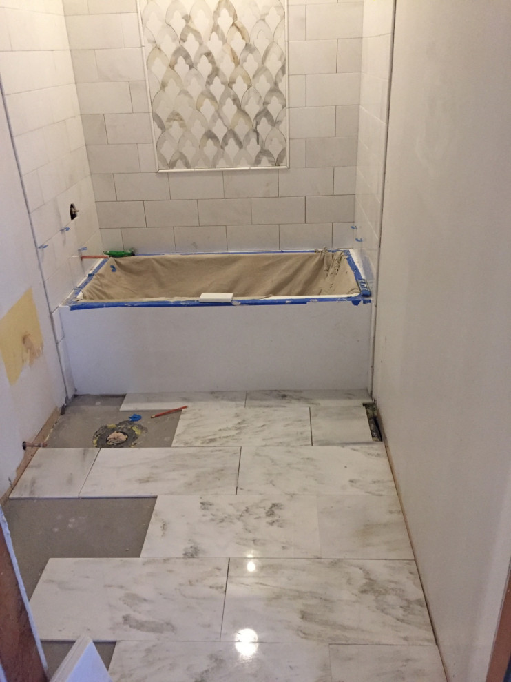 crown molding in bathroom