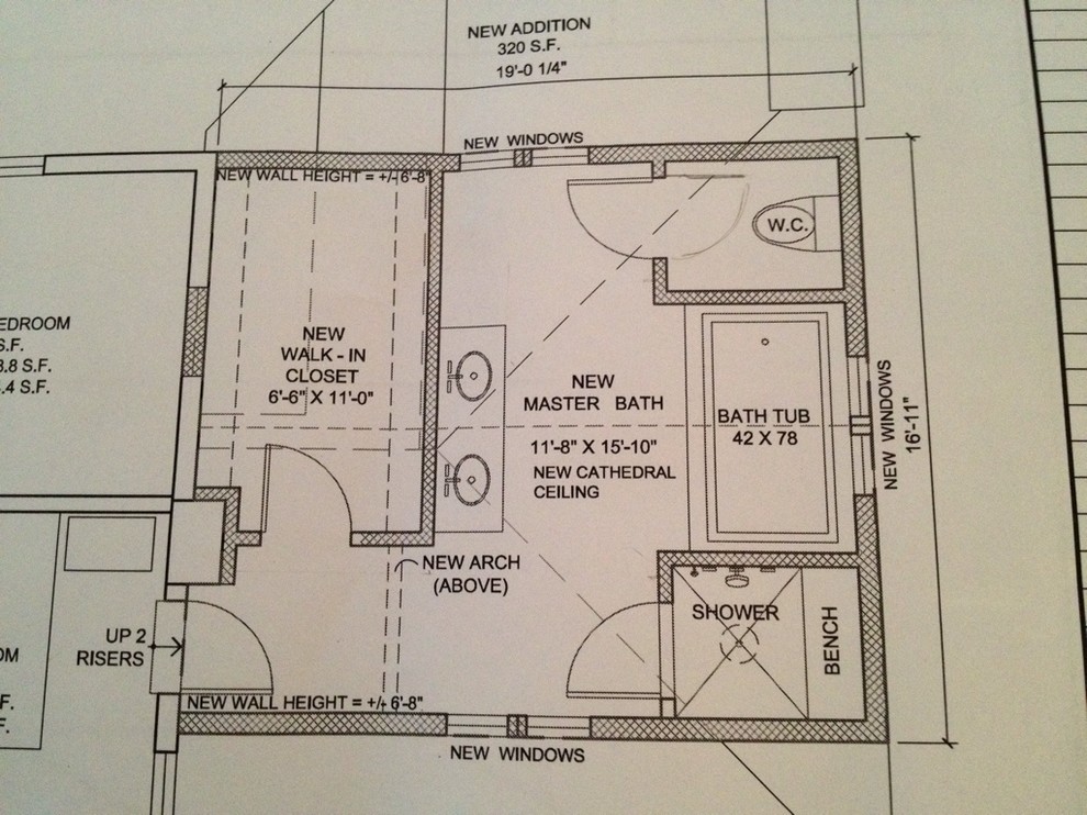 New master bath layout