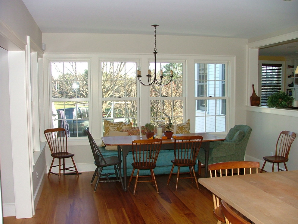Photo of a traditional dining room in Portland Maine.