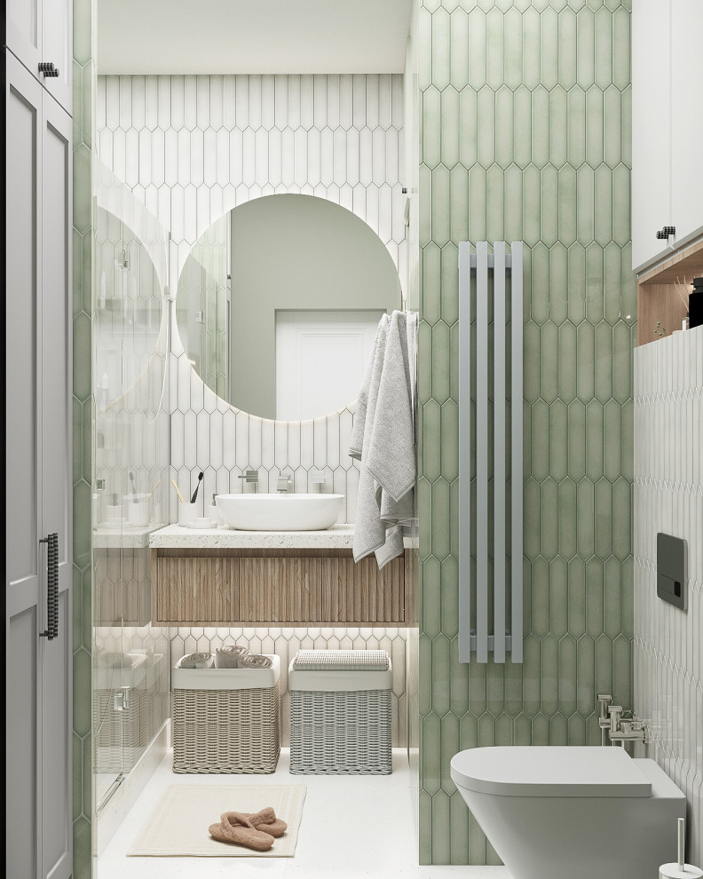 Ванная в квартире для молодой пары в Балтийской жемчужине