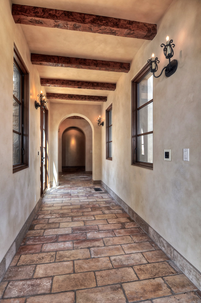 This is an example of a mediterranean hallway in Orange County.
