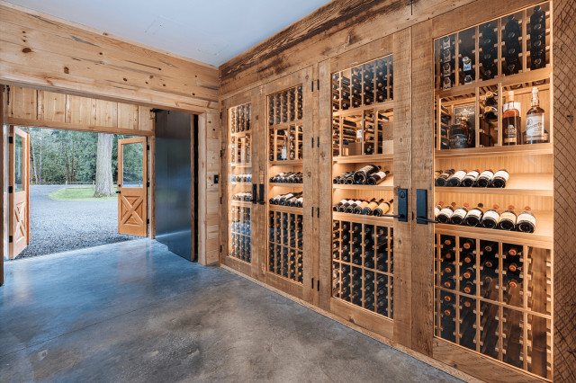 Sauvie Island Custom Wine Cellar Garage Conversion - Moderne - Cave à Vin -  Portland - par Sommi Wine Cellars | Houzz