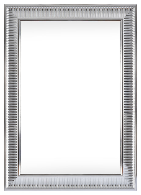 Edinburgh Silver Gloss Wall Mirror, 80x110 cm