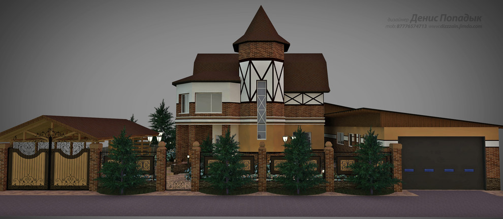 Проект экстерьера в стиле Фахверк