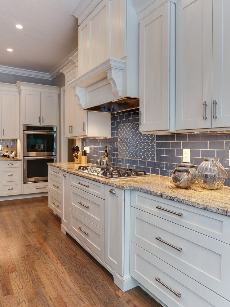 Example of a transitional kitchen design in Raleigh