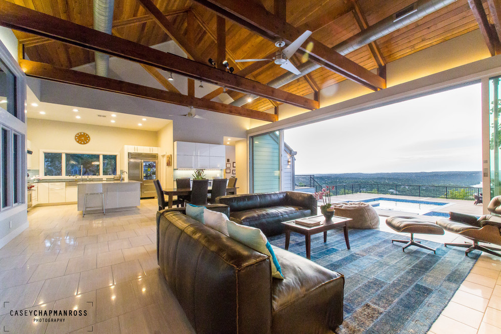 Inspiration for a contemporary living room in Austin.