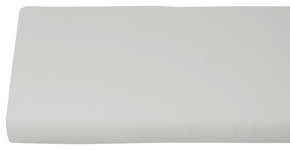 600 TC Solid 100% Bamboo Viscose Fitted Sheet, White, Full