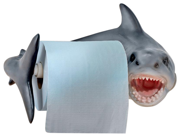 Shark Attack Bathroom Toilet Paper Holder - Beach Style - Toilet Paper  Holders - by Shop Chimney | Houzz