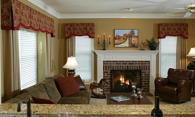 Living room - traditional living room idea in Other