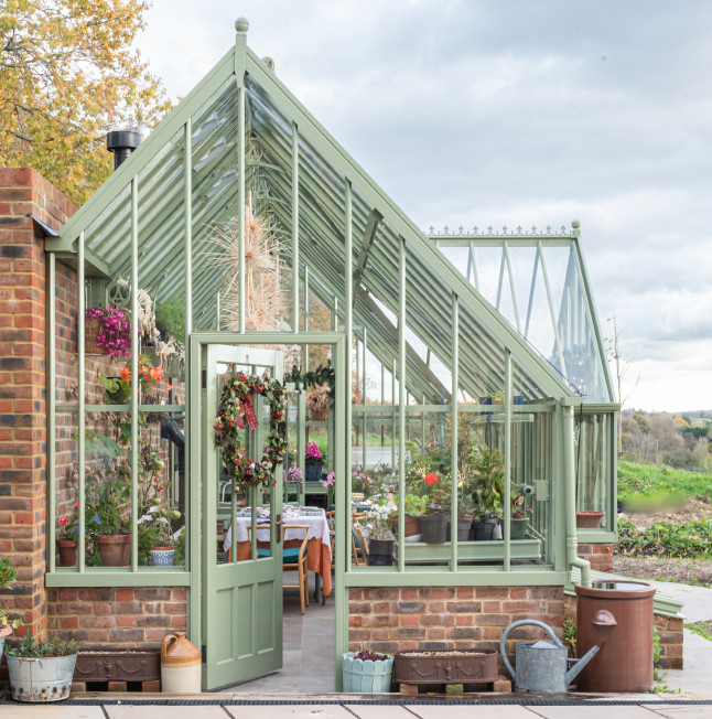 Design ideas for a large victorian attached greenhouse in Other.