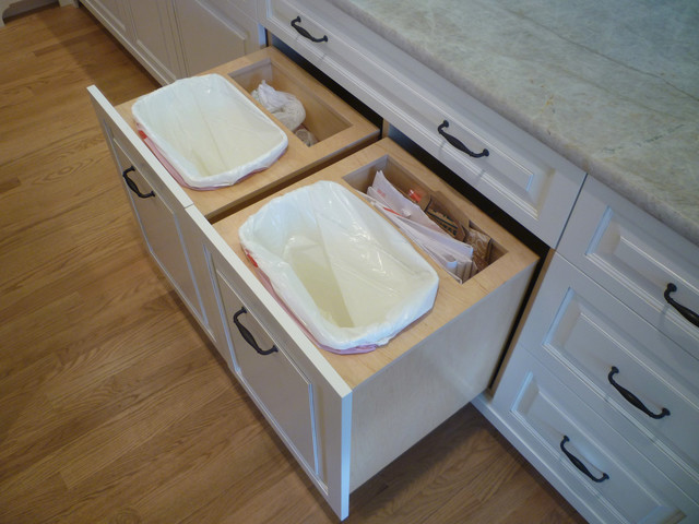 Garbage Drawers Traditional Kitchen Chicago By Benvenuti