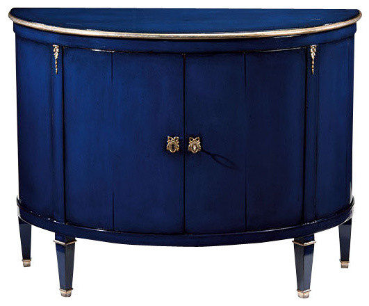 Blue Demilune Cabinet