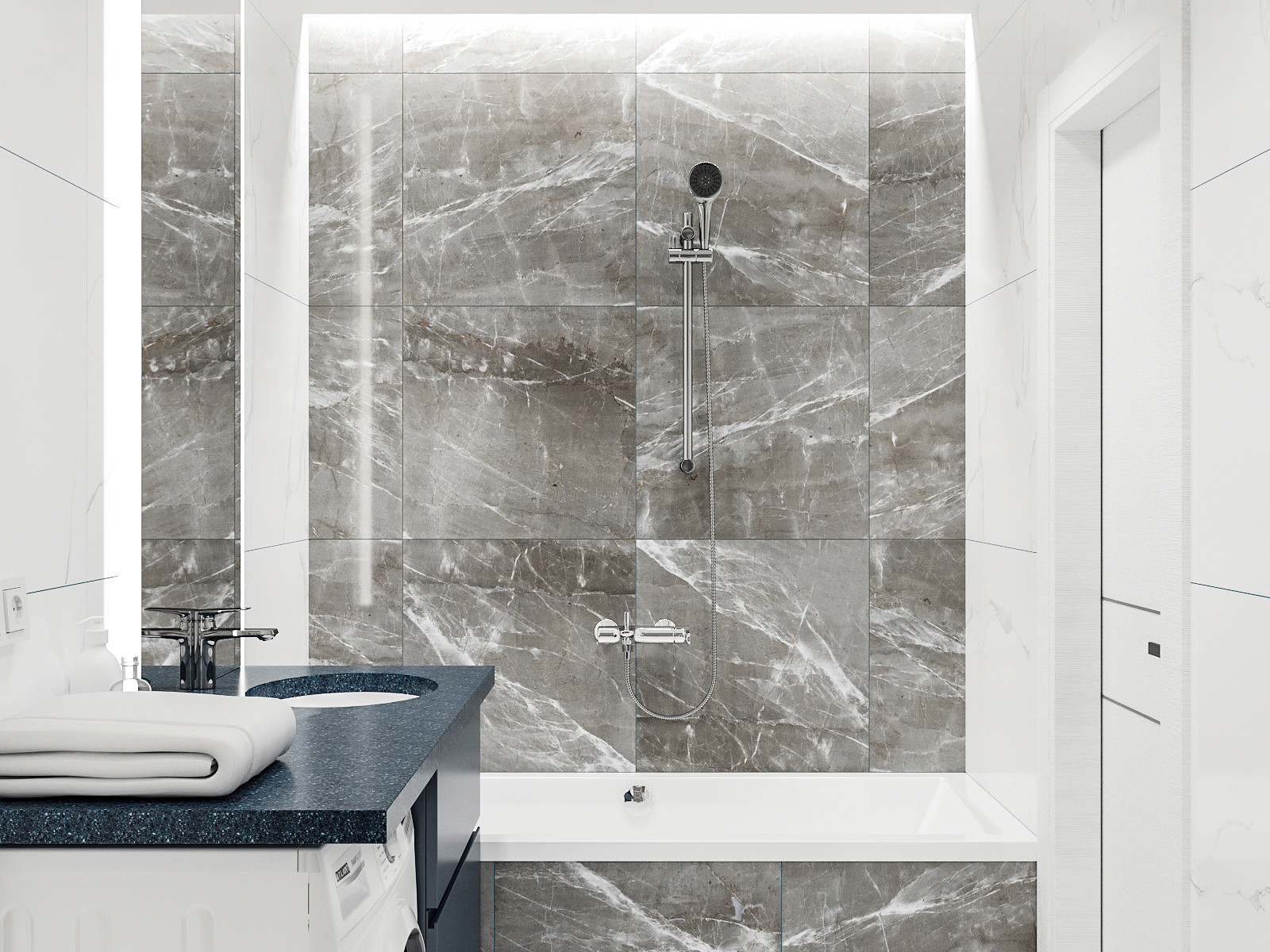 Трехкомнатная квартира в свежих оттенках