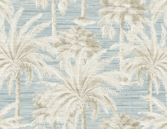 Dream Of Palm Trees Blue Texture Wallpaper Tropical Wallpaper