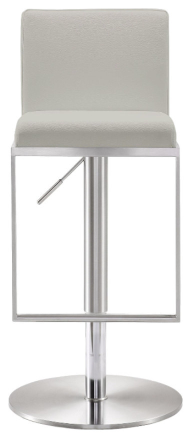 Amalfi Light Grey Stainless Steel Barstool