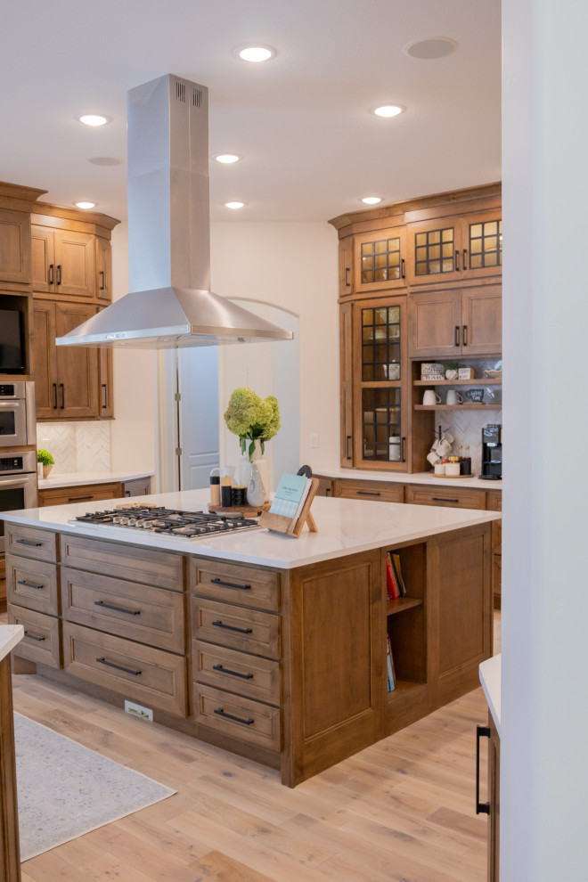 Kitchen with Central Island Stove